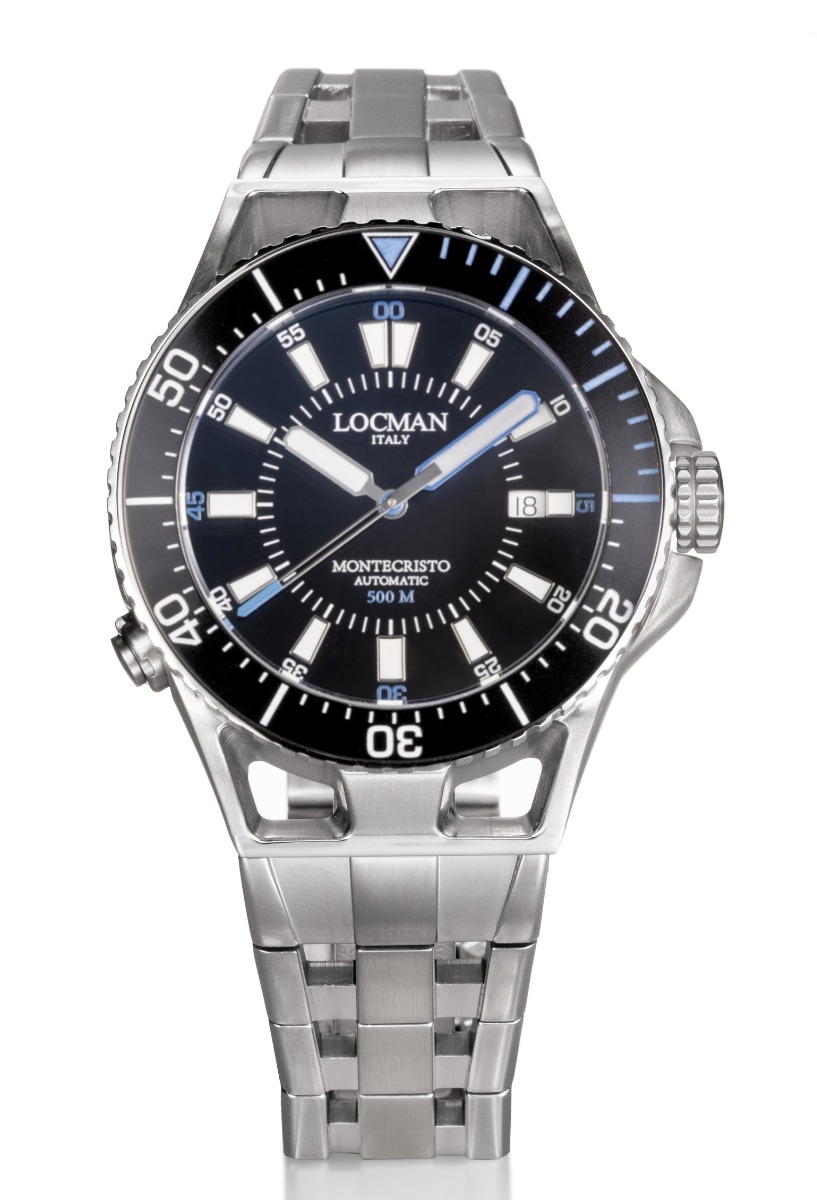 Locman Montecristo Orologio Uomo – Quadrante Nero, Cassa Acciaio E Titanio, Cinturino In Gomma Nera – 44 Mm - 3