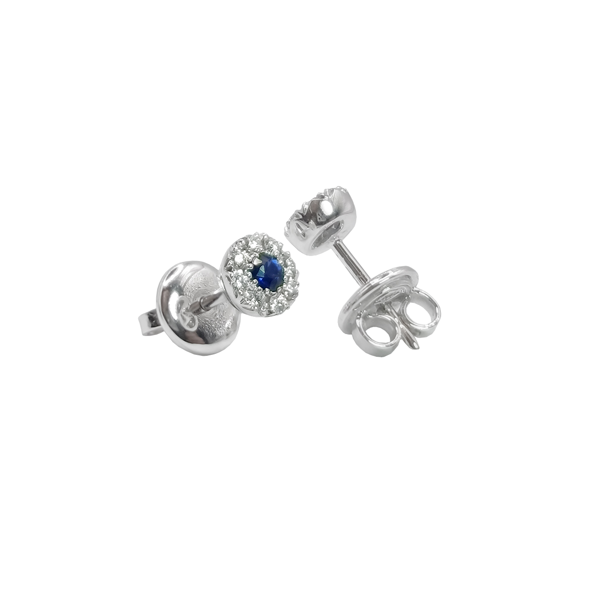 Crystalline Azuria Donna 18ct Placcato Oro Bianco Ciliegia Orecchini a Lobo con Bianco Cristalli di Zirconi