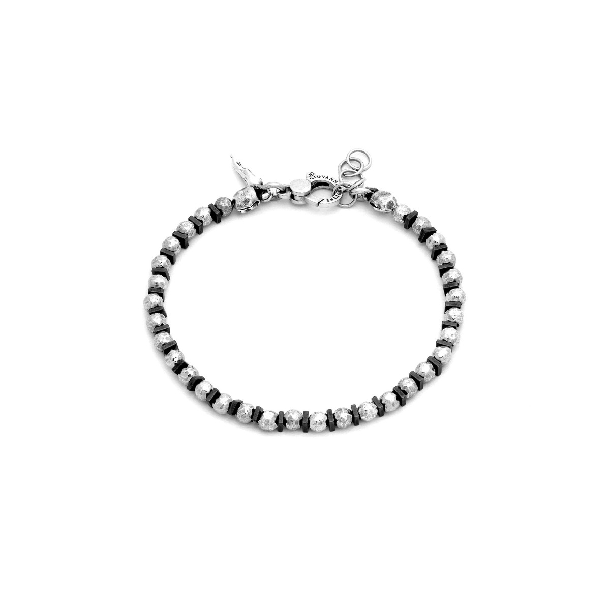 Bracciale uomo cuoio chiodo in acciaio inossidabile