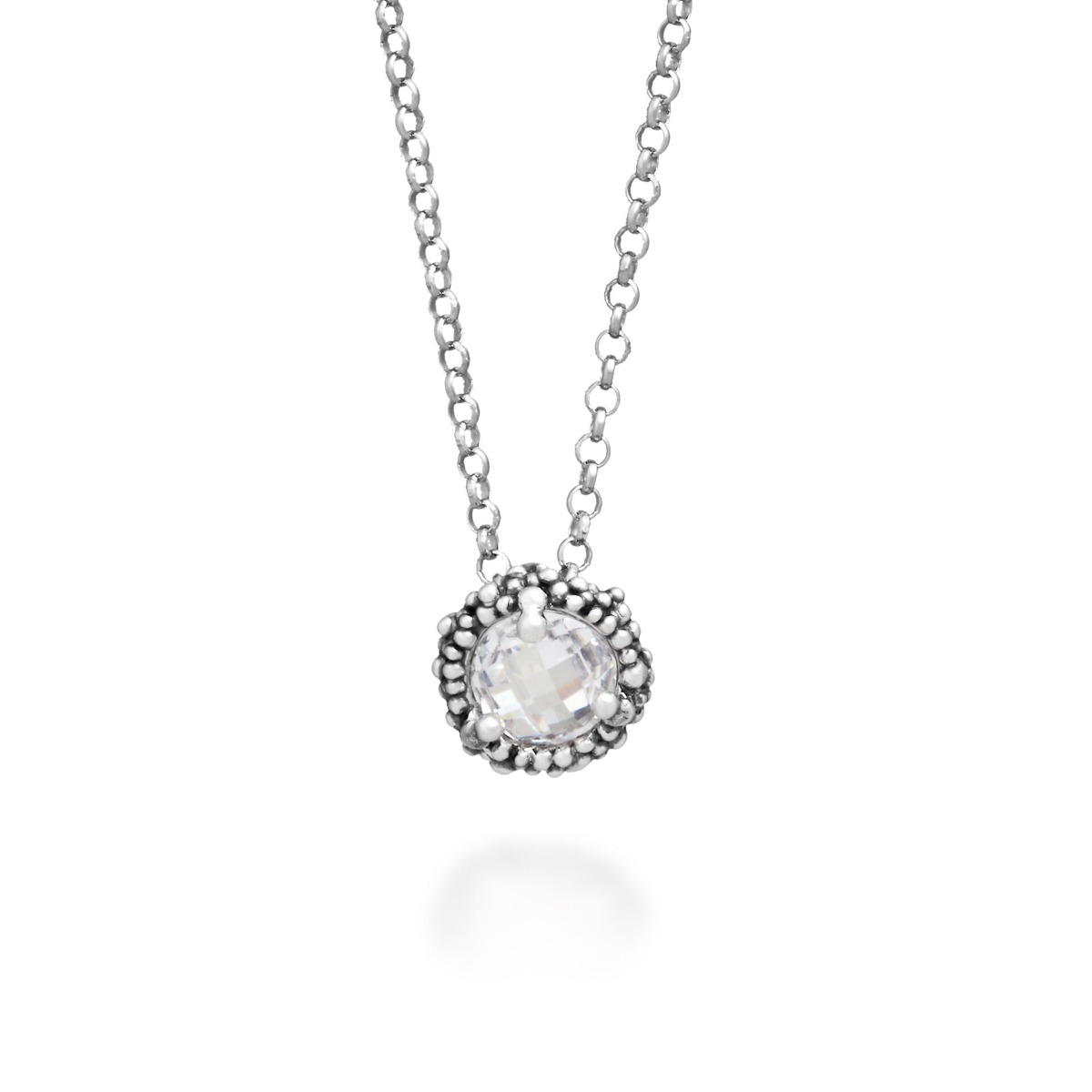 Mabina Collana Donna Argento Perle Chiusura Ovale 553511 Stainless Gioiellerie