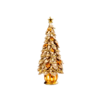 Holyart Albero Con Lichene Giallo Per Presepe - Fatto A Mano In Italia, 18 Cm, Materiali Naturali: Legno, Sughero, Muschio - 4