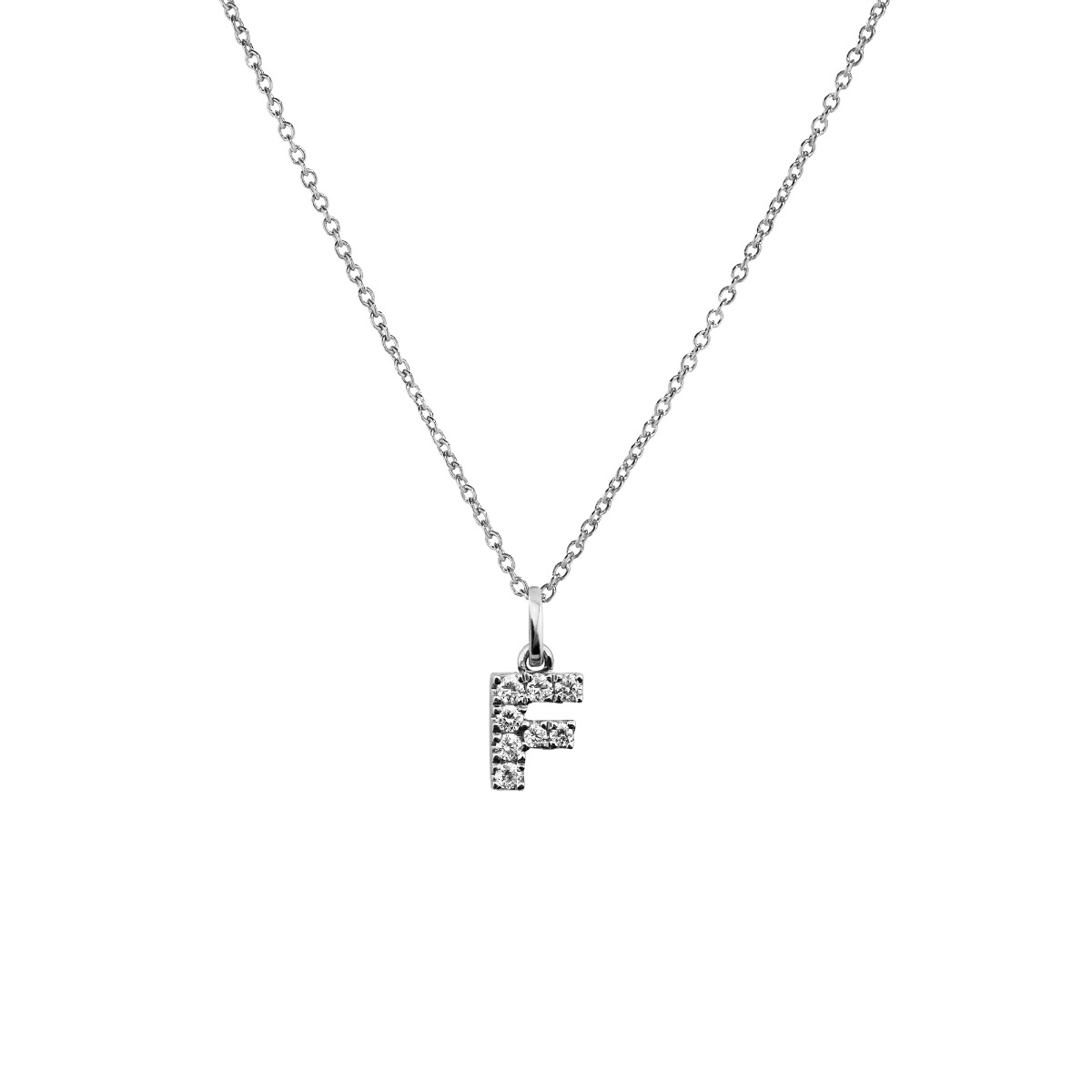 Initial Necklace Letter G Created With Swarovski Crystals by
