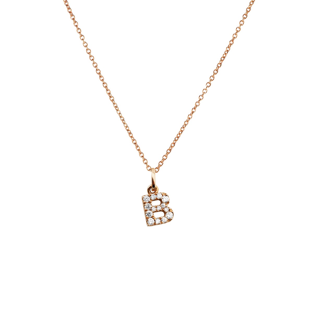 Collana Croce placcata oro rosa e zirconi - Argento 925