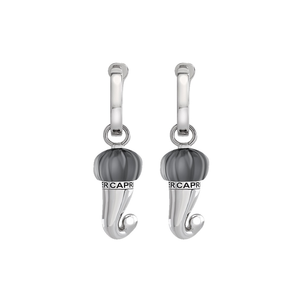 Creole 17,7Mm Orecchini Creole A Molla Gioielli Con Zirconia Bianca 925