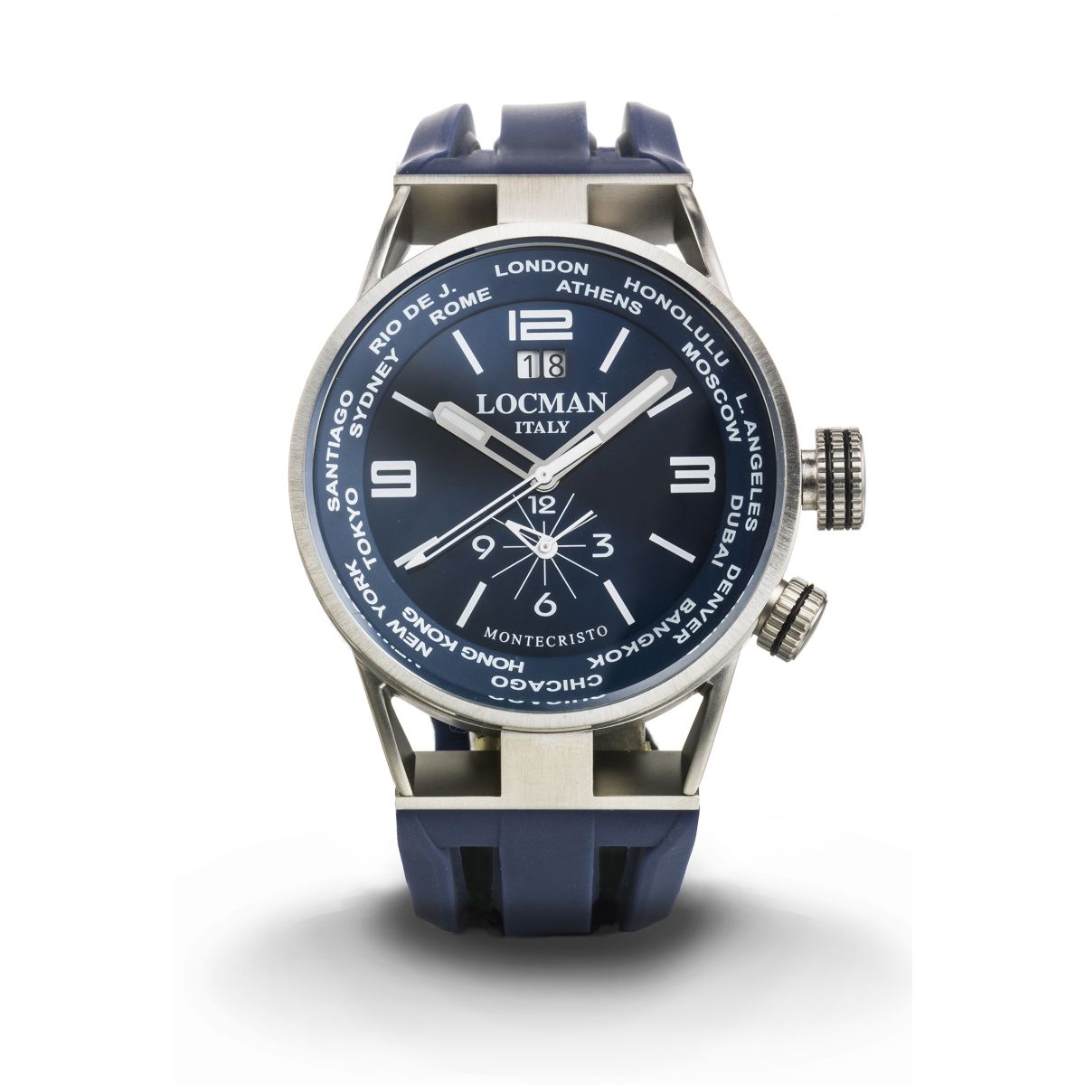 Locman Montecristo / orologio uomo / quadrante nero / cassa acciaio e