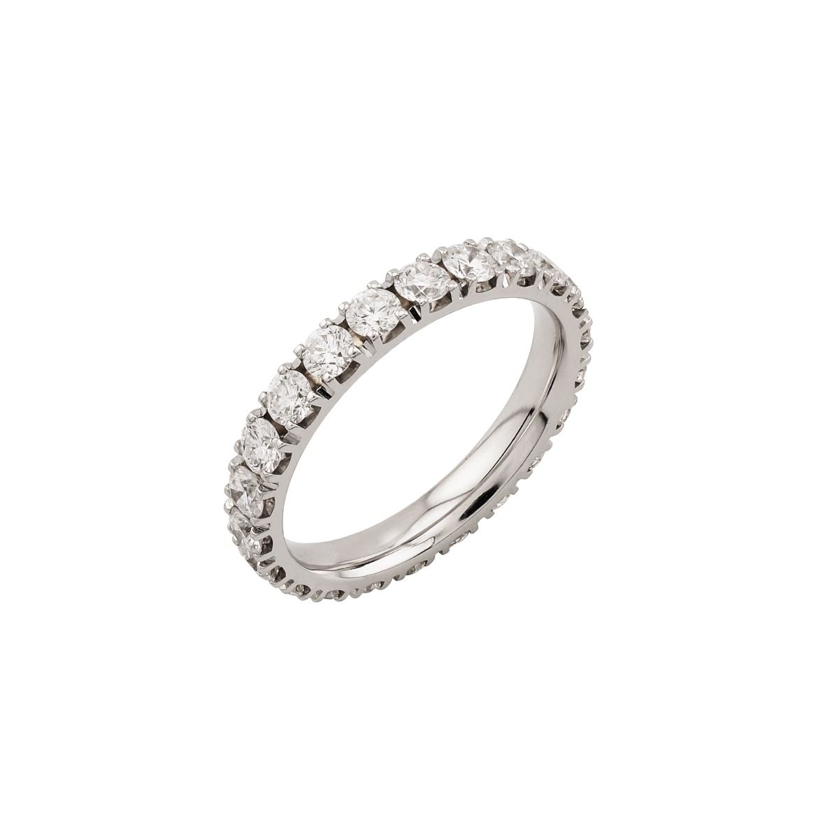 Crivelli Anytime anello veretta eternity oro bianco e diamanti