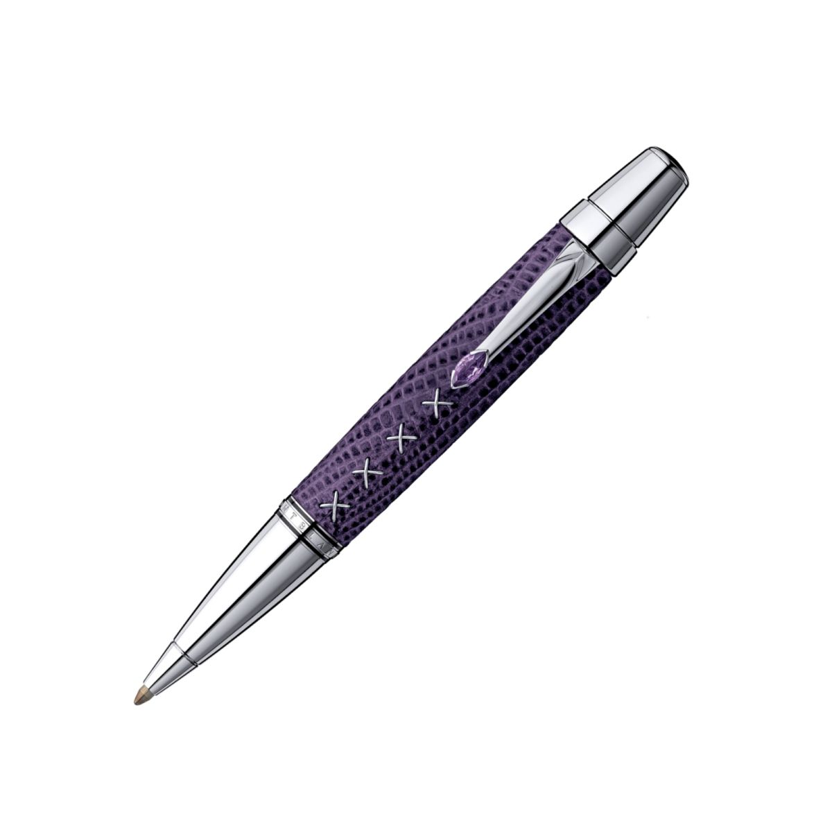 Montblanc Bohème penna a sfera con ametista e pelle viola