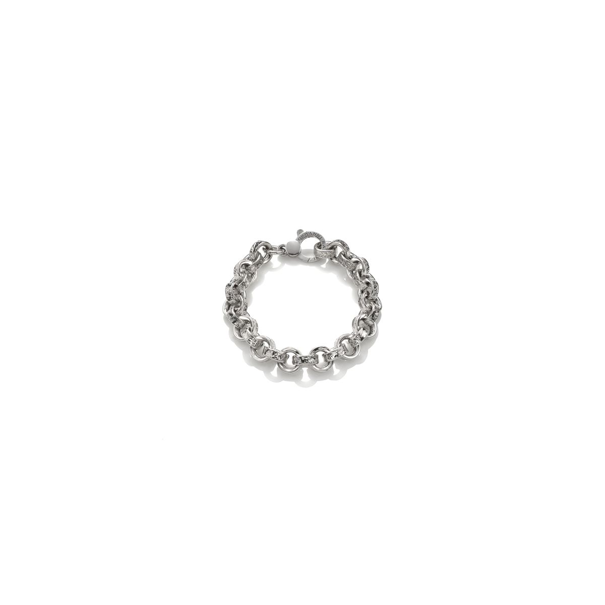 Gioiello Italiano Argento Sterling Bracciale Catena 'Paperclip' In Argento Sterling 925 Massiccio - Made In Italy, Lunghezze 7 O 8 Pollici Catena Rolo Sterling 925