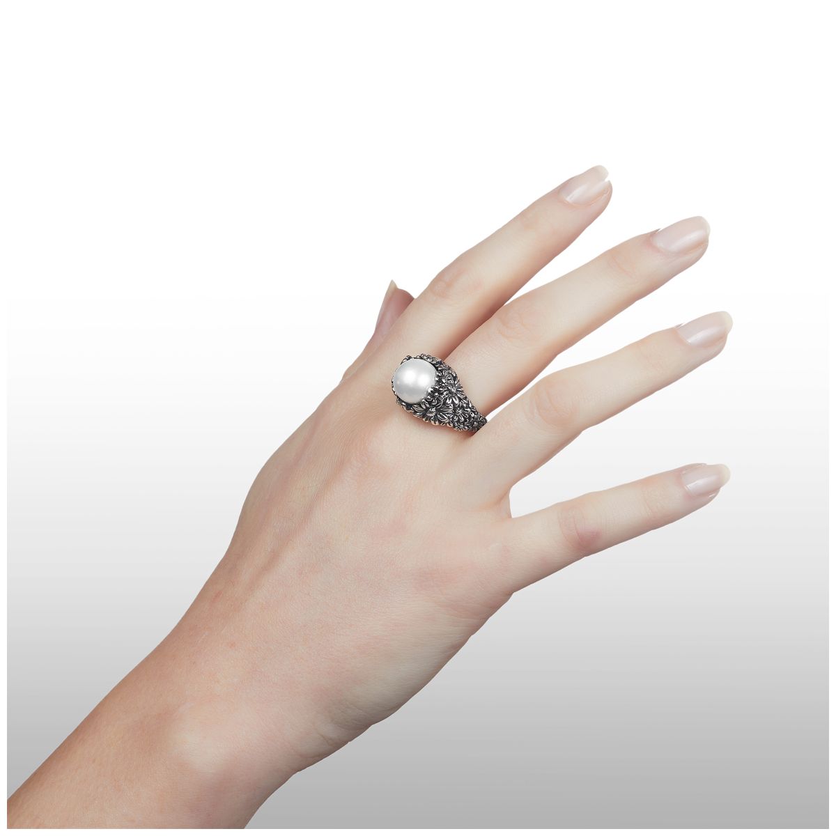 Giovanni Raspini Drops anello Margherite argento e perla
