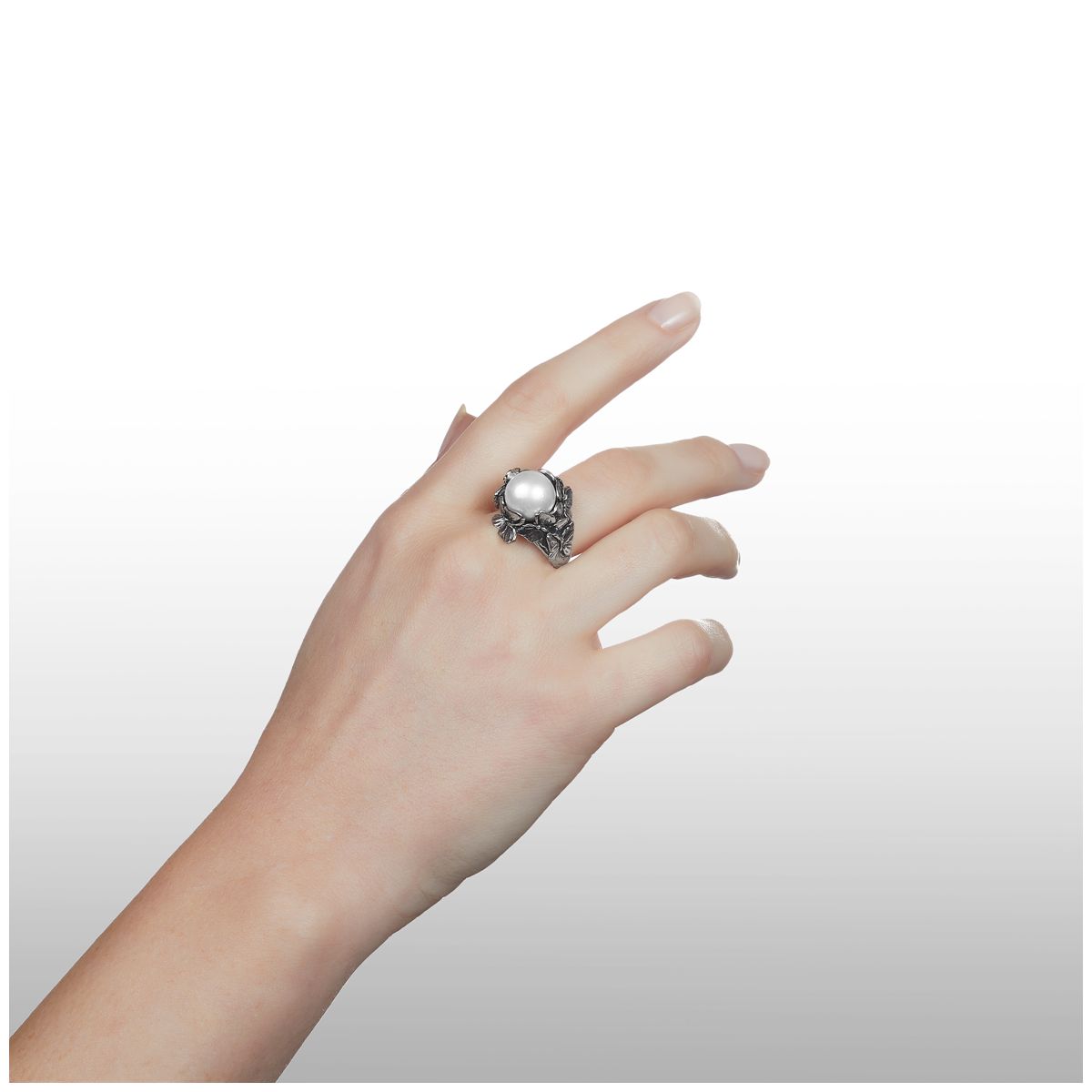 Giovanni Raspini Drops anello Farfalle argento con perla naturale