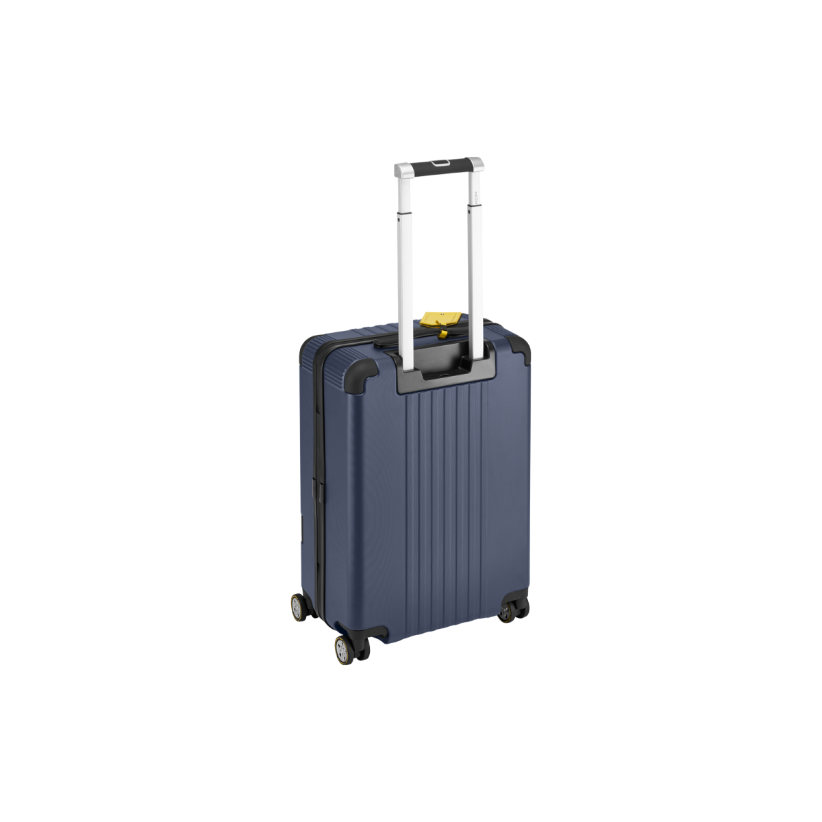 Montblanc MY4810 x Pirelli trolley bagaglio a mano policarbonato ad alte prestazioni blu e dettagli in pelle
