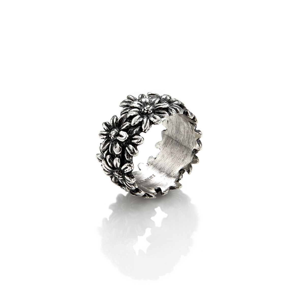 Giovanni Raspini Margherite anello fascia argento