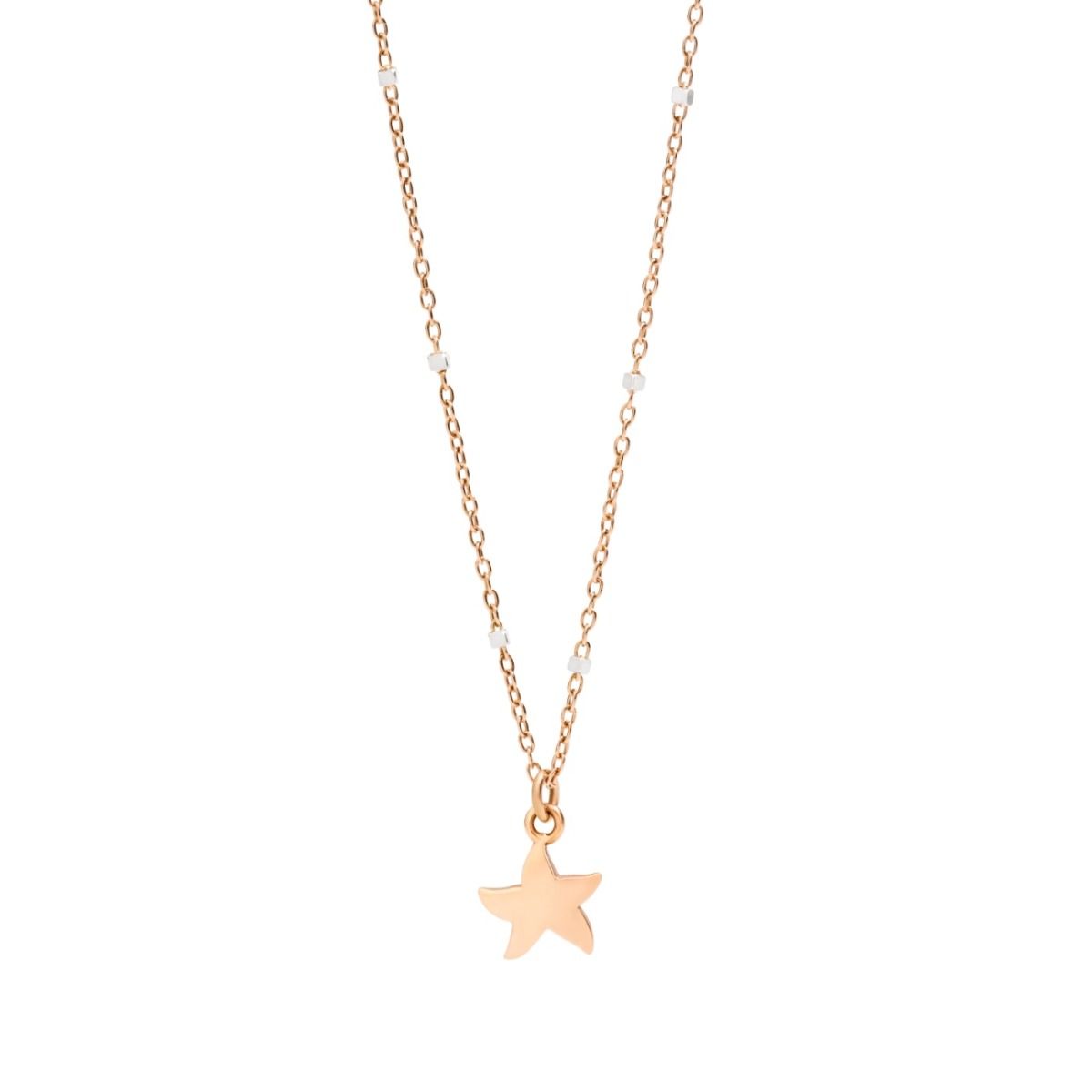 DoDo Stellina collana mini 40 cm oro rosa 9 kt e oro bianco 9 kt