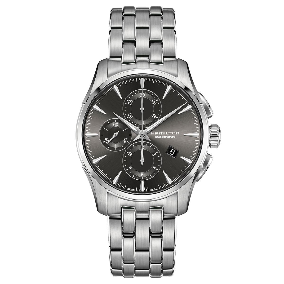 Montre Hamilton Jazzmaster Chrono H32612131 - Homme, Acier, Quartz - État Neuf, Boîte Originale