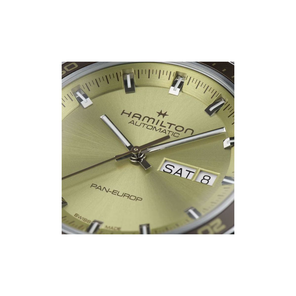 Timex Orologio Uomo Falcon Eye 40mm - Cassa E Cinturino Acciaio Inox, Quadrante Verde Côtes De Genève, Cronografo, Impermeabile 50m - 4