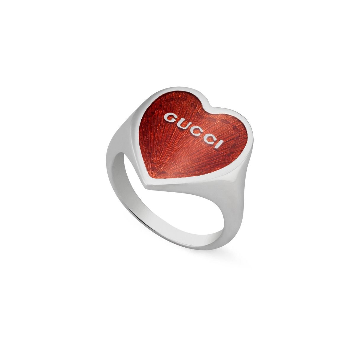 Anello gucci cuore argento hotsell