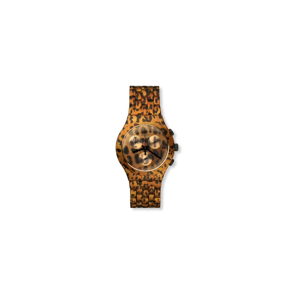 Swatch Irony Orhanda orologio donna quadrante leopardato cassa alluminio bracciale alluminio