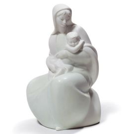 Lladro / Sculptures / Virgin with children – Madonna con Bambino / statua / porcellana / bianca / opaca