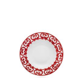 Hermès / Balcon du Guadalquivir / set 2 piatti fondi / porcellana / bianco, rosso