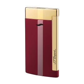 Dupont / Slim 7 / accendino / cromo laccato rosso, finiture dorate