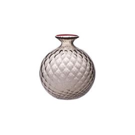 Venini / Monofiore Balloton / vaso / talpa, filo rosso / vetro soffiato lavorato a mano