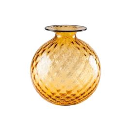 Venini / Monofiore Balloton / vaso / ambra, filo orizzonte / vetro soffiato lavorato a mano