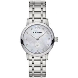 Montblanc Star Classique / orologio donna / quadrante madreperla bianca / cassa e bracciale acciaio 