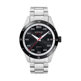 Montblanc TimeWalker Date Automatic / orologio uomo / quadrante nero / cassa e bracciale acciaio 
