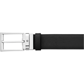 Montblanc / Contemporary Line 35 mm / cintura / pelle nera/indaco stampa saffiano reversibile
