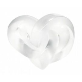 Lalique / Sculptures / Coeurs Entrelacés – Heart Paperweight / fermacarte / cristallo