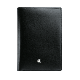 Montblanc / Meisterstück / portafoglio verticale 4 scomparti / pelle nera