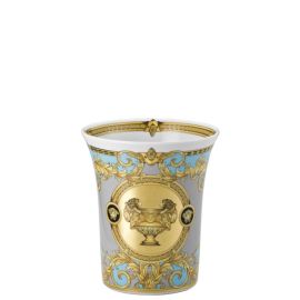 Rosenthal – Versace / Prestige Gala Le Bleu / vaso 18 cm / porcellana / grigio, celeste, oro, nero