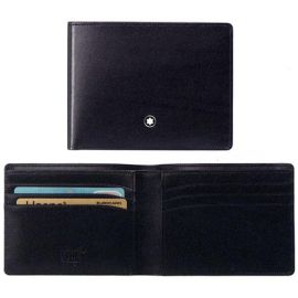 Montblanc / Meisterstück / portafoglio 6 scomparti / pelle nera