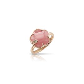 Pasquale Bruni / Petit Jolì / anello / oro rosa, calcedonio rosa e diamanti