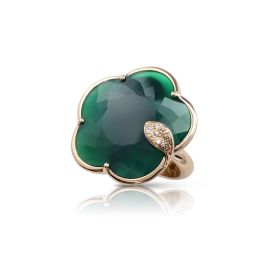 Pasquale Bruni / Ton Jolì / anello / oro rosa, agata verde e diamanti