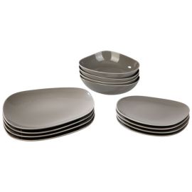 Villeroy & Boch / Organic Taupe / set starter di 12 piatti: 4 piani, 4 fondi, 4 dessert / porcellana