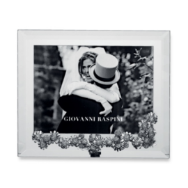 Giovanni Raspini / cornice luce orizzontale camomille in argento / vetro 19 x 16 cm / foto 15 x 11 cm