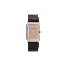 Vacheron Constantin / Extra Plate / orologio donna / quadrante dorato / cassa oro bianco e giallo / cinturino pelle marrone