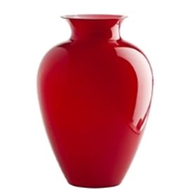 Venini / Labuan / vaso / rosso / vetro soffiato lavorato a mano