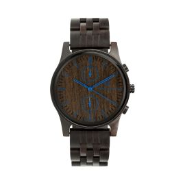 Ab Aeterno Harmony Eclipse 35 orologio donna quadrante ebano cassa e bracciale legno