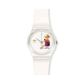 Swatch / Jubilee / How Majestic / orologio unisex / quadrante bianco / cassa plastica / cinturino silicone