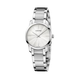 Calvin Klein City / orologio donna / quadrante argentato guilloche / cassa e bracciale acciaio