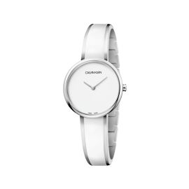 Calvin Klein Seduce / orologio donna / quadrante bianco / cassa acciaio / bracciale acciaio e resina bianca