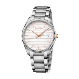 Calvin Klein Alliance / orologio uomo / quadrante argentato / cassa e bracciale acciaio