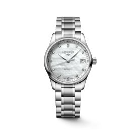 Longines Master Collection / orologio donna / quadrante madreperla bianca / cassa e bracciale acciaio