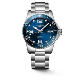 Longines HydroConquest / orologio uomo / quadrante blu / cassa e bracciale acciaio