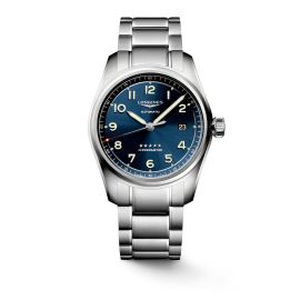 Longines Spirit / orologio uomo / quadrante blu / cassa e bracciale acciaio