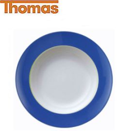 Thomas / Sunny Day - Light Blue / set 6 piatti fondi / bianco, blu