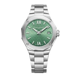 Baume & Mercier Riviera / orologio donna / quadrante verde soleil / cassa e bracciale acciaio