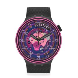Swatch / Big Bold Planets / Touchdown / orologio unisex / quadrante trasparente / cassa plastica / cinturino silicone